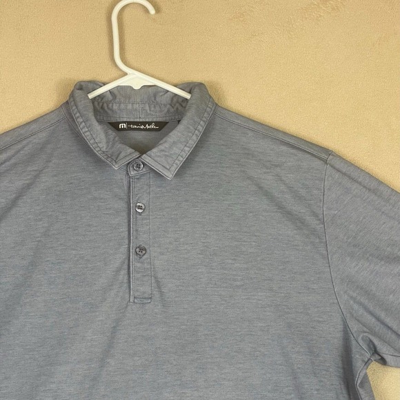 Travis Mathew Polo Golf Shirt Mens XL Slit Hem Breathable Prima Cotton Blend - Picture 2 of 14